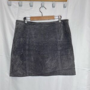 BlankNYC Gray Suede Mini Skirt Low Rise 28